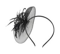 GALPADA Pince à Cheveux Élégante Plumage Et Tulle Noir Couvre-chef Pour Femmes Accessoires De Coiffure Fête Soirée