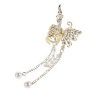 GALPADA Pince à Cheveux en Alliage avec Strass Étincelants, Petite Griffe à Cheveux Fantaisie pour Femme, Accessoire Coiffure Mariage, Pompons Élégants, Tenue Ferme et Confortable