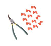 GALPADA Pince à Œillets sans Goupille en Acier Allié 12 Œillets Moyens Multicolores pour Lunettes Anti-picage Poules, Accessoire Élevage Volaille, Fournitures Santé Couleur Aléatoire