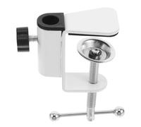 GALPADA Pince de Bureau en Alliage D'aluminium Robuste avec Bras Rotatif 360°, Base Métallique Blanche pour Lampe et Diffuseur D'huile Essentielle