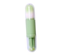 GALPADA Pinceau de Maquillage à Double Tête Vert, Multifonction en Plastique, Ensemble Portable pour Poudre et Application Ombre à Paupières