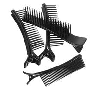 GALPADA Pinces à Cheveux Plates Lot de 4 Clips de Coiffage pour Adultes et Coiffeurs Outils de Séparation Cheveux Noirs Faciles à Manipuler