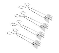 GALPADA Pinces à Ordures En Acier Inoxydable 4 Pièces 32 Cm Clip Poubelle Outil De Mise En Place Portable Extérieur Camping Nettoyage Pelouse