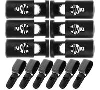GALPADA Pinces Anti-Vent Légères et Faciles à Utiliser en Plastique et Métal Set de 6 pour Drapeaux de Jardin pour Fixation Sûre en Extérieur