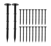 GALPADA Piquets de Tente 20 pièces : Petits piquets en Plastique Robustes pour Pique-, Camping et Voyages ; Clous de Tente Coupe-Vent pour Jardin, pelouse et aménagement paysager.