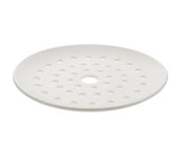 GALPADA Plaque de Cuisson Céramique Blanche pour Raviolis Plateau à Égoutter Multifonction pour Cuisine Assiette Vapeur Ronde Pratique et Sécurisée