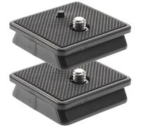 GALPADA Plaque de Dégagement Rapide pour Trépied 2pcs 1/4 Pouce Support Adaptateur pour Caméra Intégral en Abs et Métal Résistant pour Tête Liquide Gimbal