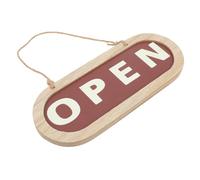 GALPADA Plaque de Porte Bois Double Face Open Suspendue Panneau Décoratif Daccueil pour Boutique Signe Détat Commercial Pratique