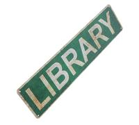 GALPADA Plaque Murale en Étain Vintage pour Bibliothèque, Panneau Décoratif Littéraire, Art Mural Extérieur et Intérieur, Décoration Murale Salle de Lecture, 30X20 CM, Résistante à L’Eau