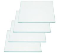 GALPADA Plaques de Mélange en Verre pour Dentisterie 4pcs avec Bords Biseautés et Antidérapants, Garantissant un Rapport Poudre-liquide Précis pour Restauration Orale
