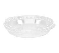 GALPADA Plat à Rôtir Ronde en Verre Résistant la Chaleur 9 Pouces Poignées Latérales pour Service de Légumes et Fruits Cuisine et Noël