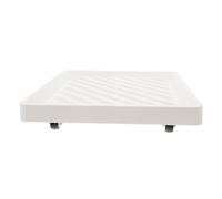 GALPADA Plateau à roulettes Carré Blanc pour Pot de Fleurs, Support Mobile Épaissi avec Chariot à Plantes, Dessous de Pot D’intérieur et Jardin, Dessous de Verre pour Plante, Jardinière