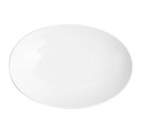 GALPADA Plateau de Service Céramique Blanche Pure Plat Ovale Décoratif pour Fruits et Desserts de Assiettes Élégantes pour Table et