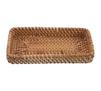 GALPADA Plateau Rectangulaire Drainage Rapide en Rotin Tissé ou pour pour Salle de Bain de pour Table de Nuit ou Plan de Toilette Table Nuit Plan Toilette