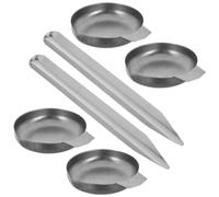 GALPADA Plateaux de Pesée avec Petite Spatule en Acier Inoxydable Mini Taille Réutilisables et Précis pour Balances Numériques pour Laboratoire et Analyse D'échantillons