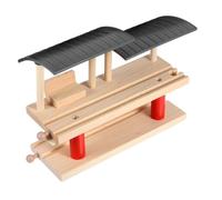 GALPADA Plateforme de Gare Bois pour Garçon Fille Modèle de Station Ferroviaire Miniature Accessoire DIY Léger et Résistant pour Jeu Éducatif et Créatif