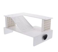 GALPADA Plateforme de Repos pour Tortues en Plastique Blanc, Double Niveau Rampe, Terrasse Spacieuse, Décoration D'aquarium Simple à Assembler pour Tortues et Terrapins