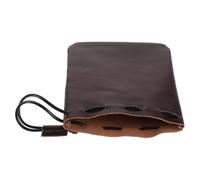GALPADA Pochette à Cordon en Cuir Grain Vintage pour Monnaie Fermeture à Cordon, Design Compact, pour Transports Publics et Paiements Automatiques