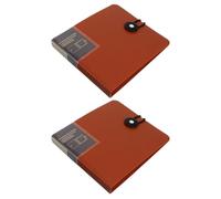 GALPADA Pochette de Rangement pour CD Protège Les Disques et Évite Les Chocs 12 Pochettes Marron en PP Lot de 2, pour Organiser Vos CD en Voiture la Maison