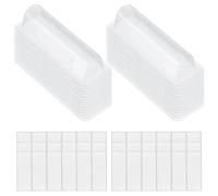 GALPADA Pochette Plastique Zippée pour Cartes et Billets en PVC, Compacte et Visible, Lot de 60 Pièces pour Organiser Partout Tout Moment
