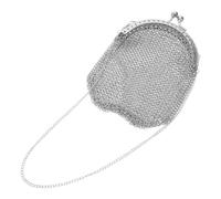 GALPADA Pochette Victorienne Porte-Monnaie Vintage Compact en Maille Métallique Argentée Accessoire Pratique en Acier Inoxydable pour Femme pour Photographie et Événements Thématiques