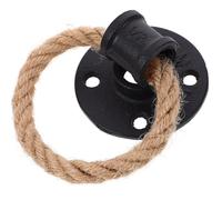 GALPADA Poignée de Porte Vintage en Corde de Jute Noire Bouton de Traction pour Placard Armoire et Tiroir Design Rustique Solide et Facile à Installer Accessoire Déco Intérieur