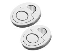 GALPADA Poignées de Trappe Simple et Élégant en Acier Inoxydable pour Bateau Lot de 2 Argenté, Loquet à Tirer Facile à Installer pour Applications Marines