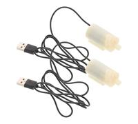 GALPADA Pompe Submersible USB Mini 2pcs pour Fontaine de Table et Aquarium, Plastique Beige, Design Compact, pour Circulation D'eau DIY et Bassins