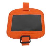 GALPADA Porte-badge de Bras Horizontal Ajustable Étanche pour Carte Identité Support Polyvalent pour Carte de Sécurité Sociale Ski Pass Travail et Bureau Bracelet Élastique Orange