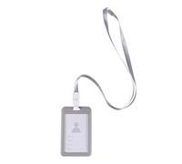 GALPADA Porte-badge en Plastique Lanière pour Badge D'identité, Protection de Carte Transparente et Cordon Pratique pour Travail ou École