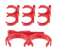 GALPADA Porte-balles de Golf Pliable et Rotatif à Ceinture, Lot de 4 Clips Doubles en Plastique Rouge Haute Visibilité, Ramasse-Ballons Stable pour Balles Standard, Accessoire Pratique