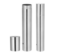GALPADA Porte-brochettes en Acier Inoxydable 2pcs Grosse Capacité, Design Cylindrique Élégant, pour Barbecue en Extérieur et Rangement Pratique des Piques à Griller