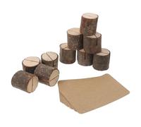 GALPADA Porte-Cartes de Table Mariage en Bois Marron Rustique, Support de Numéro de Table de Souche d'arbre Clip Mémo, Décor Champêtre pour Événements et Mariages