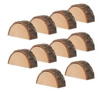 GALPADA Porte-Cartes et Porte-Noms en Bois Naturel Lot de 10, Demi-Sphère Stable pour Cartes de Visite et Photos, Support Multifonction pour Événements et Réceptions
