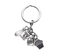 GALPADA Porte-clés Créatif En Métal Fouet Et Gâteau, Lot De 2, Décoration Pâtisserie, Accessoires Unisexes, Usage Quotidien, Bijoux De Paquet, Solide Et Léger