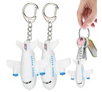 GALPADA Porte-clés Design Unique et Stylé en Plastique Lot de 2 Avion Lumineux LED Son Décoration de Paquet à Dos pour Garçon et Filles et Anniversaire