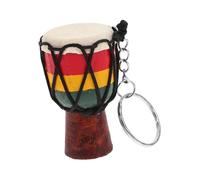 GALPADA Porte-clés Djembé Tambour Africain Décoratif Accessoire Main Polyvalent Souvenir de Voyage Élégant