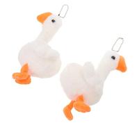 GALPADA Porte-Clés Peluche Oie Lot de 2, Jouets pour Distributeur Automatique, Présents pour Boîtes à Trésors, Prix de Kermesse, Animaux Doux pour Garçon et Filles
