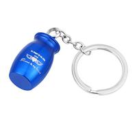 GALPADA Porte-clés Urne pour Cendres d'animal de Compagnie en Métal Bleu, Facile à Transporter Utiliser, Style Simple et Naturel, pour Amis Ayant Perdu Leur Animal