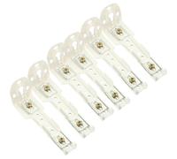 GALPADA Porte-Code Facile à Rideaux de D'installation 6pcs Tringle en Métal Blanc, Support Pratique à Utiliser et pour Rails et Tringles, pour Hôtel et Bureau