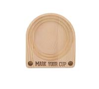 GALPADA Porte-gobelet en Bois avec Emplacement pour Marqueur - Organisateur de Gobelets Jetables pour Comptoir Cuisine et Salle de Bain - Distributeur Pratique pour Fêtes, Barbecues