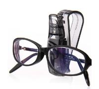GALPADA Porte-lunettes de Soleil Support Pratique pour Lunettes et Billets Voiture 2 Pcs pour Voiture en Abs Noir, Clip de Pare-soleil Sécurisé