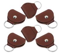 GALPADA Porte-médiator en Cuir PU Marron Léger Porte-clés, Protège Médiators de Guitare, 6 Pièces, pour Voyage et Utilisation Extérieure