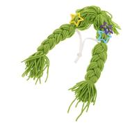 GALPADA Postiche pour Animaux de Compagnie Chat Tressée Légère en Fil Vert, Accessoire Cosplay Amusant pour Séance Photo Festive et Fêtes d'anniversaire