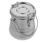 GALPADA Pot à Crayons en Acier Inoxydable 2 Couches avec Couvercle Seau de Lavage pour Pinceaux Garçon et Filles Activités Artistiques Extérieur Voyage