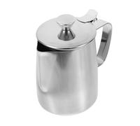GALPADA Pot à Lait Inoxydable avec Couvercle et Poignée Pichet Mousseur Vapeur pour Multifonction pour Latte Art et Mousse de Lait Usage Domestique et Professionnel