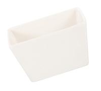 GALPADA Pot à Sucre en Céramique 10 CM Rectangle Lisse pour Morceaux de Sucre Contenant pour Sachets de Café Petite Boîte de Rangement pour Thé Usage Maison et Restauration