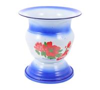 GALPADA Pot de Chambre Urinoir Rétro en Émail Bleu, Base Antidérapante, Taille Compacte, Léger et Solide - Bassin de Lit Portable pour Usage Domestique, Pratique pour Plusieurs styles