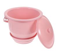 GALPADA Pot D'urine Épais en Plastique Pp avec Couvercle Hermétique, Base Antidérapante et Poignée Portable, 1 Pièce Rouge, Urinoir Maison pour Usage Nocturne et Aide la Mobilité