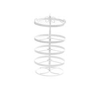 GALPADA Présentoir à Bijoux Rotatif En Métal Blanc 4 168 Trous Porte-boucles D'oreilles Organisateur Élégant Pour Maison Et Magasin Dimensions 16,2x16,2x30cm